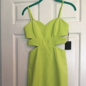 NBD Neon cutout dress, tags on, sz XS